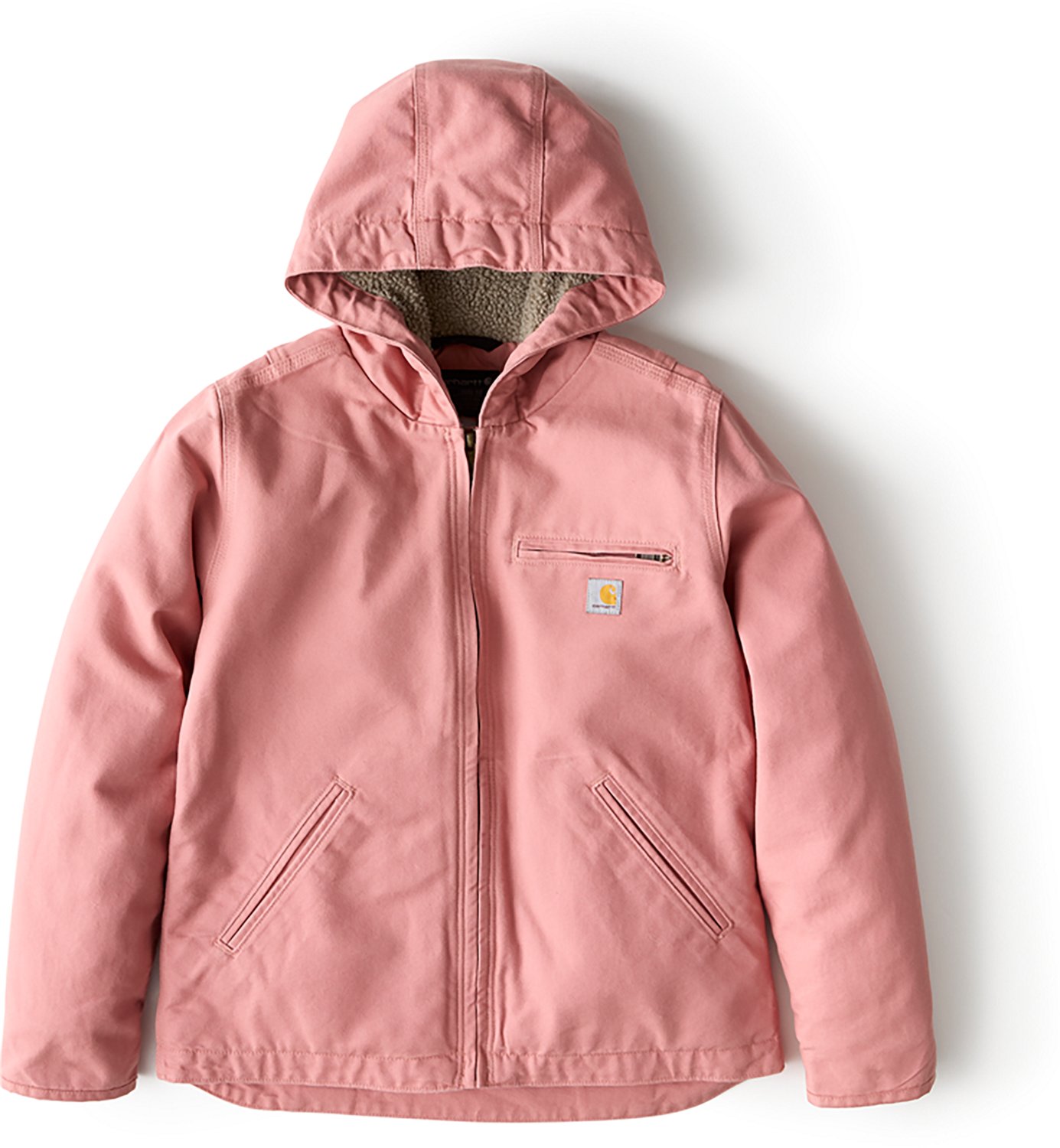 Carhartt Women's Loose Fit Washed Duck Sherpa-Lined Hooded Jacket                                                                - view number 6