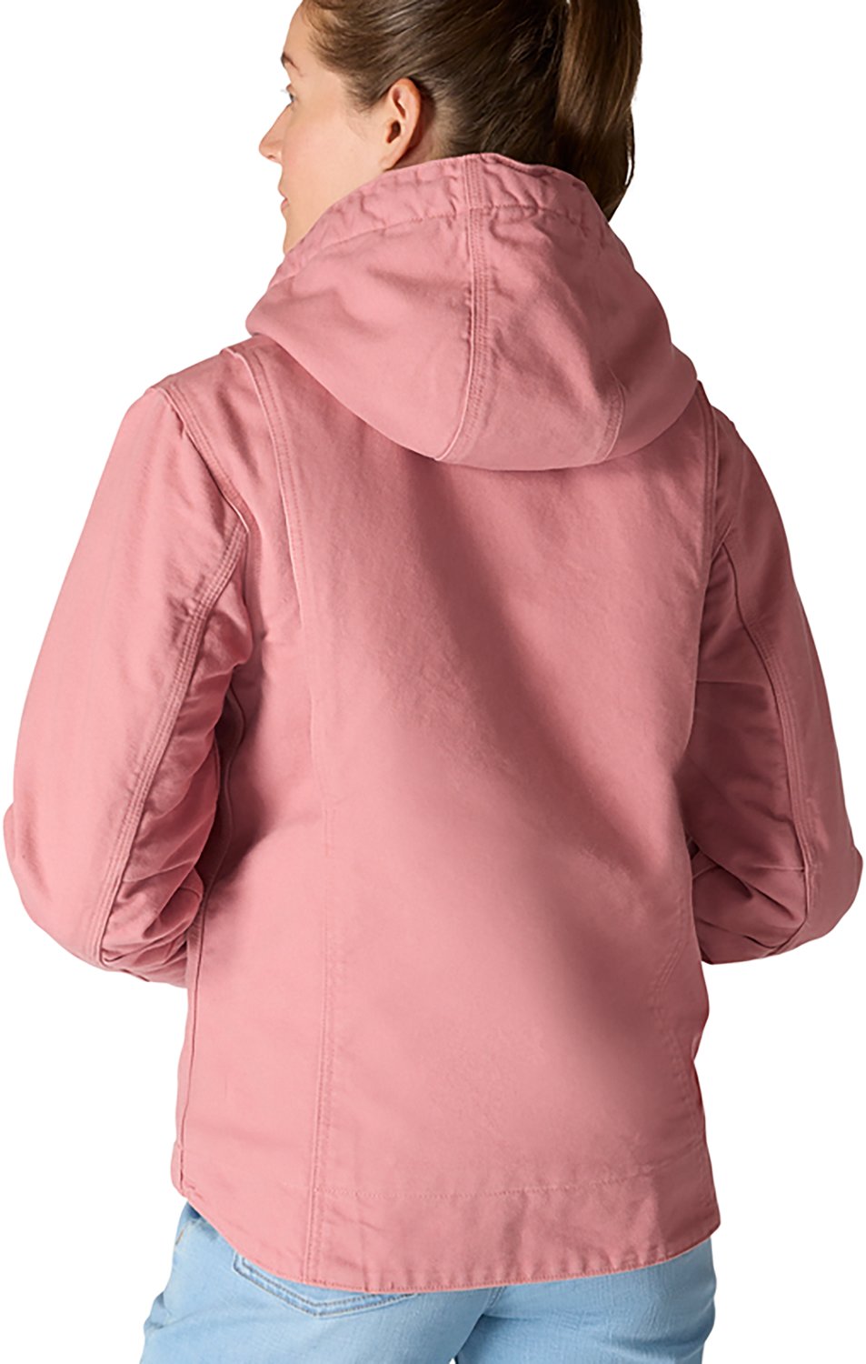 Carhartt Women's Loose Fit Washed Duck Sherpa-Lined Hooded Jacket                                                                - view number 2