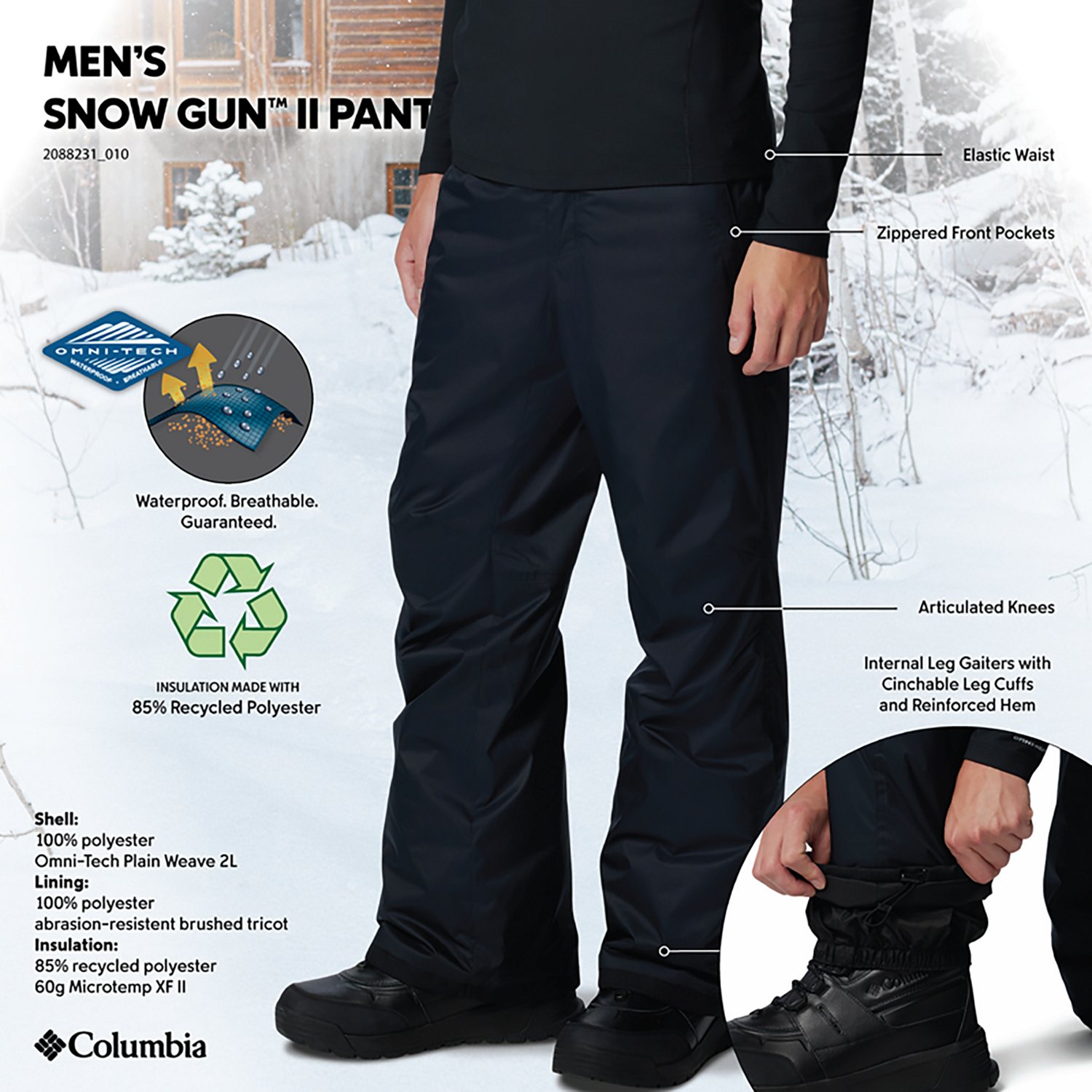 Columbia Sportswear Men's Snow Gun II Pants - view number 5