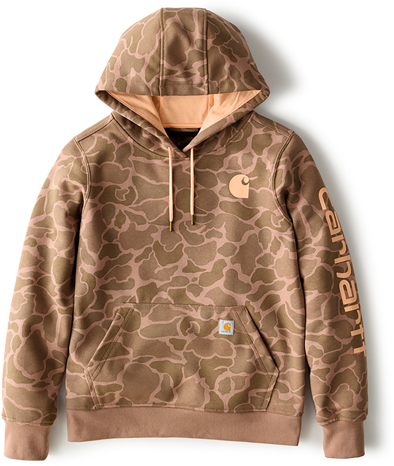 Carhartt Women's Relaxed Fit Midweight Logo Sleeve Graphic Camo Sweatshirt - view number 5