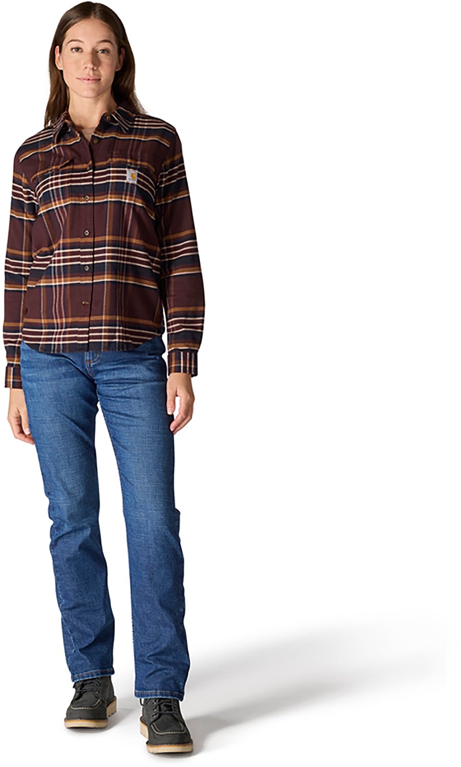 Carhartt Women's TENCEL Fiber Series Relaxed Fit Plaid Long Sleeve Shirt - view number 4