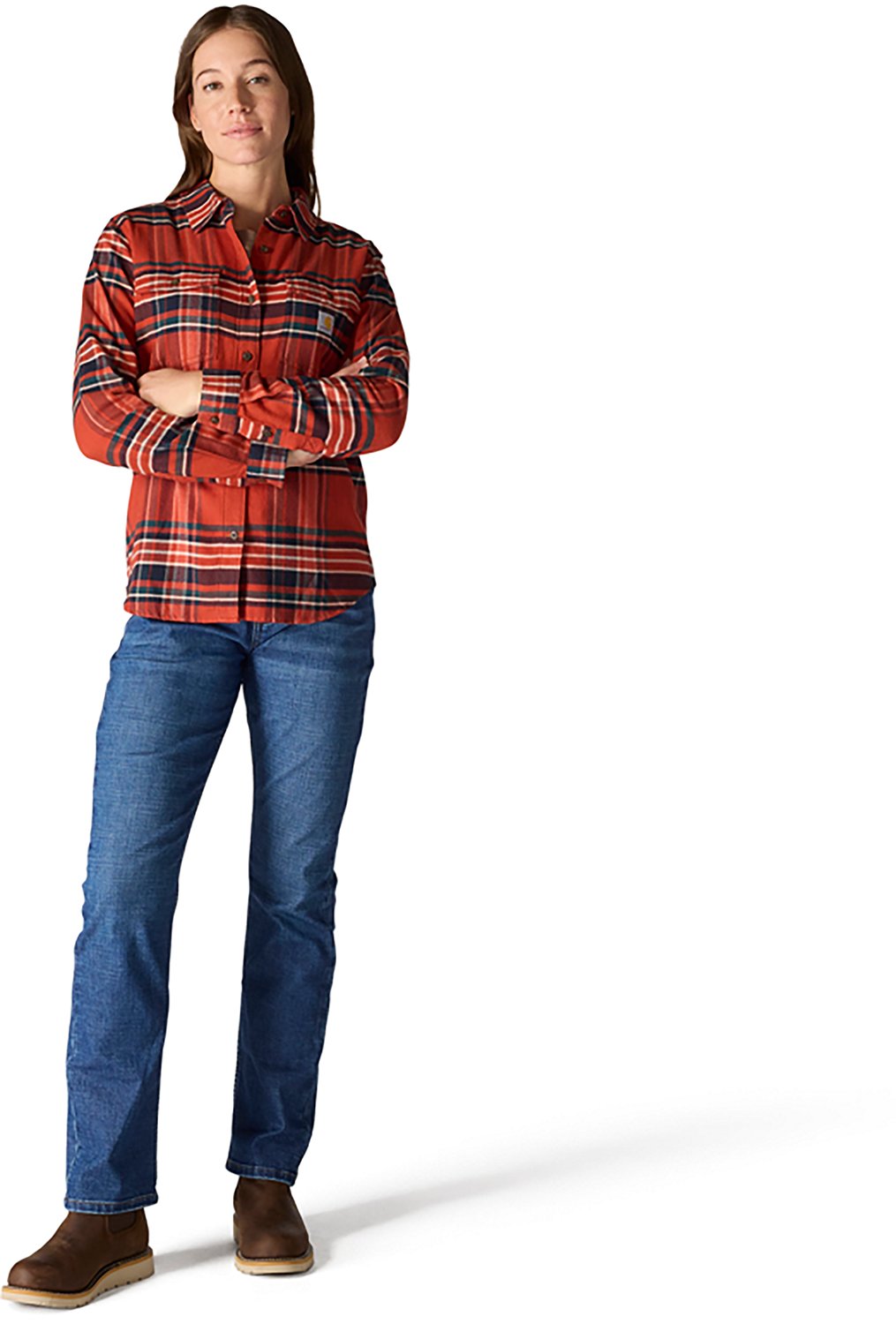 Carhartt Women's TENCEL Fiber Series Relaxed Fit Plaid Long Sleeve Shirt - view number 4