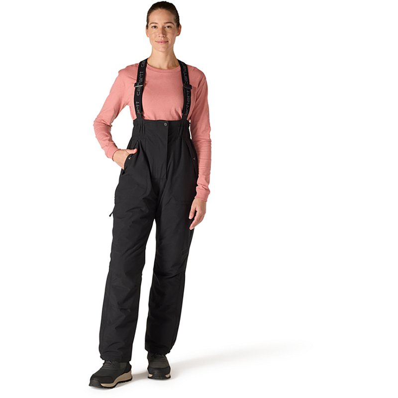 Carhartt Storm Defender Insulated Bib Overalls for Ladies - Black