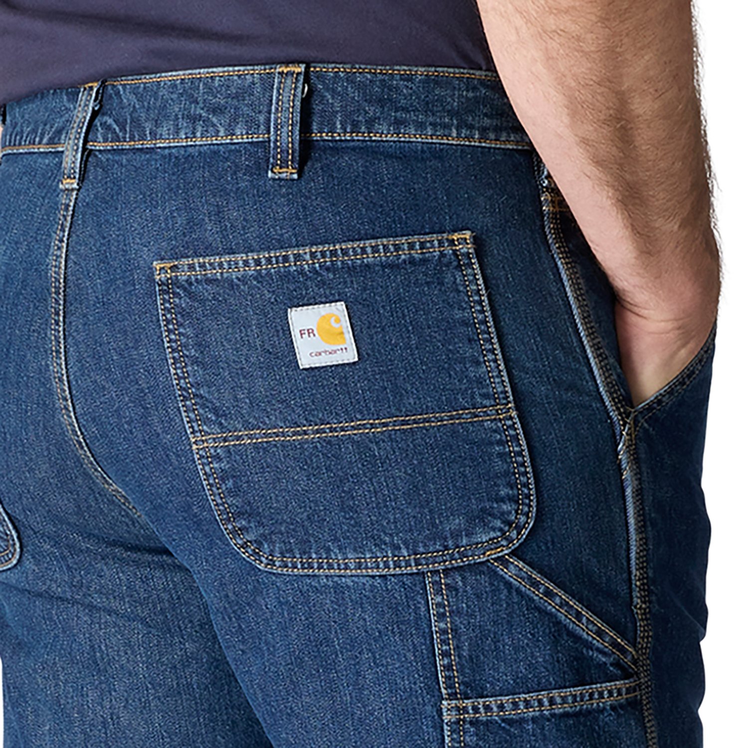 Carhartt Men's FR Loose Straight Denim Dungarees - view number 4