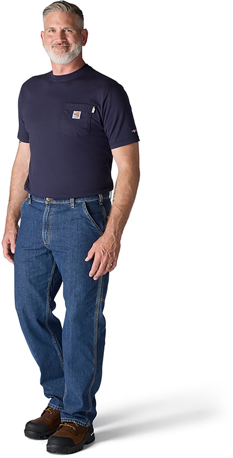 Carhartt Men's FR Loose Straight Denim Dungarees - view number 5