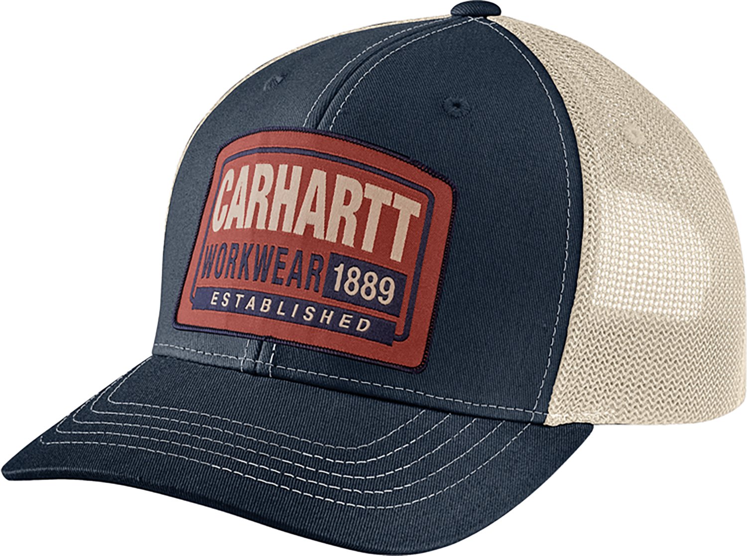 Carhartt Men's Canvas Mesh-Back Workwear Patch Cap