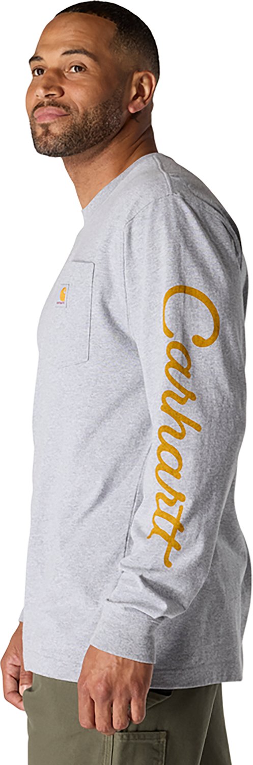 Carhartt Men's Loose Fit Heavyweight Pocket Dog Graphic Long Sleeve T-shirt - view number 3