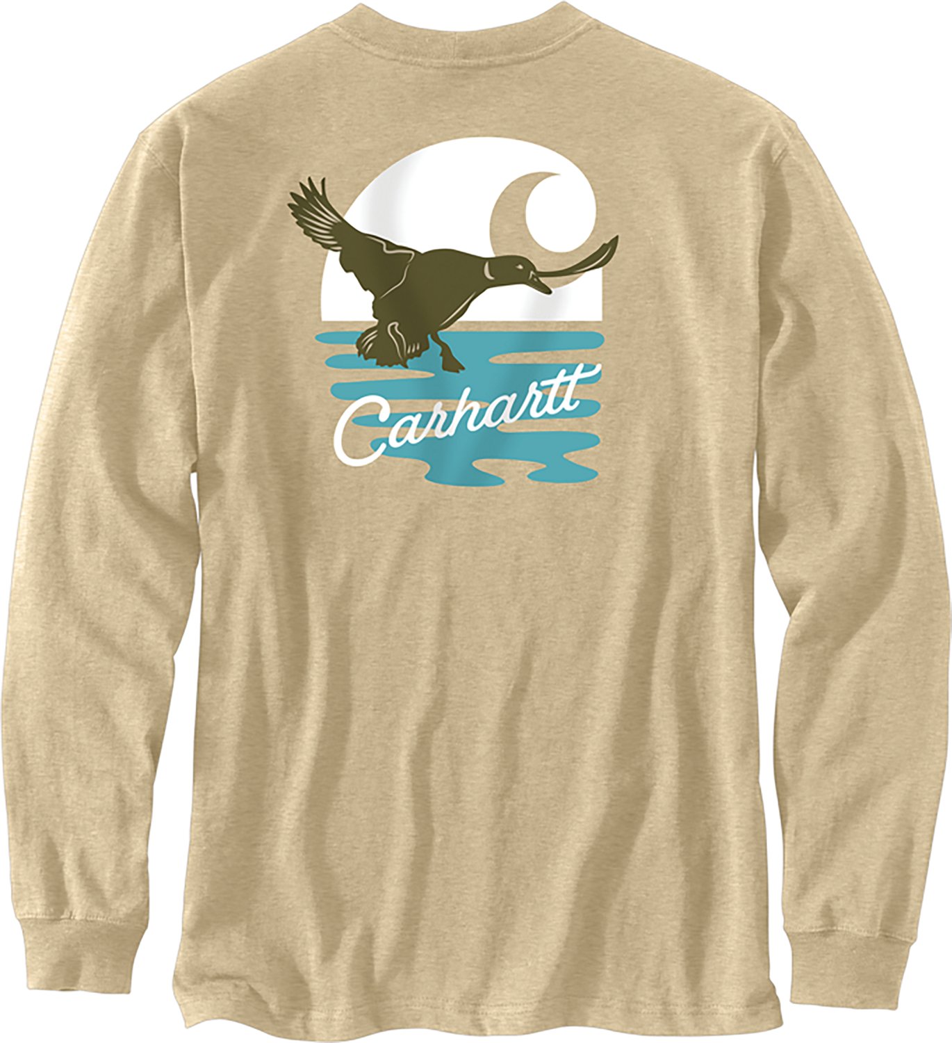 Carhartt Men's Loose Fit Heavyweight Pocket Duck Graphic Long Sleeve T-shirt