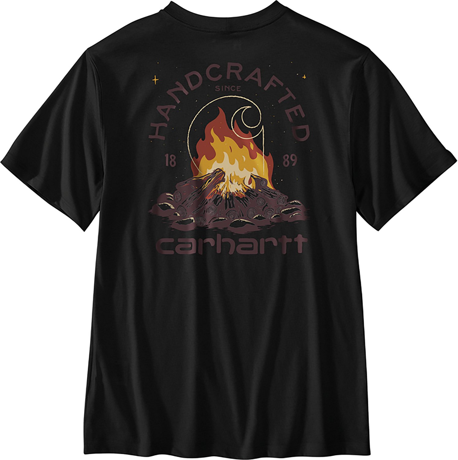 Carhartt Men's Relaxed Fit Lightweight Short Sleeve Pocket Fire Graphic T-shirt - view number 3