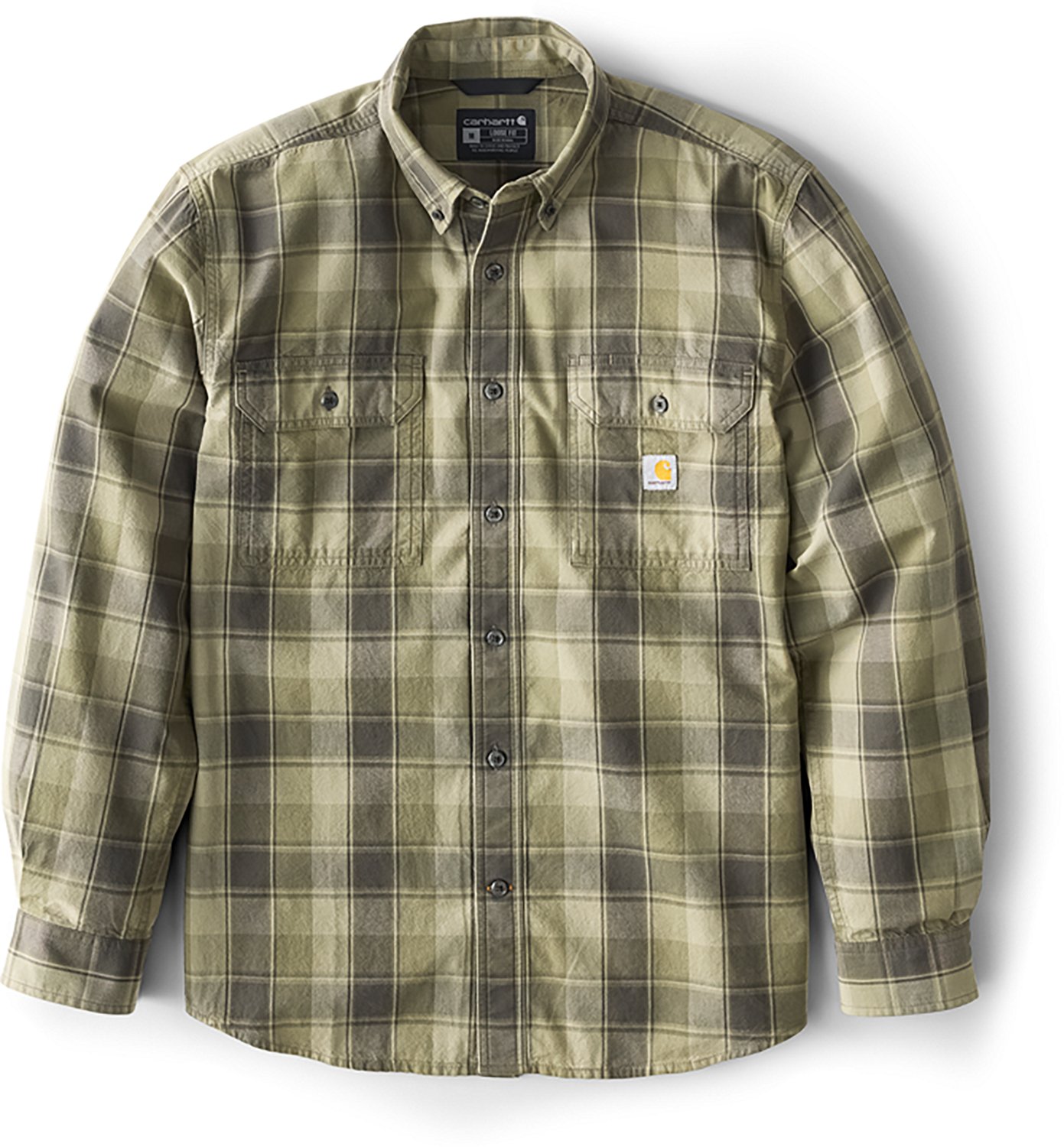 Carhartt Men's Loose Fit Midweight Chambray Long Sleeve Plaid Shirt - view number 5