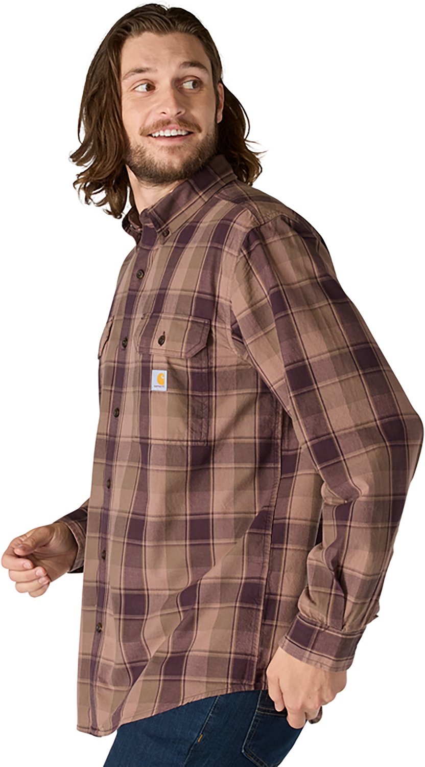 Carhartt Men's Loose Fit Midweight Chambray Long Sleeve Plaid Shirt - view number 3