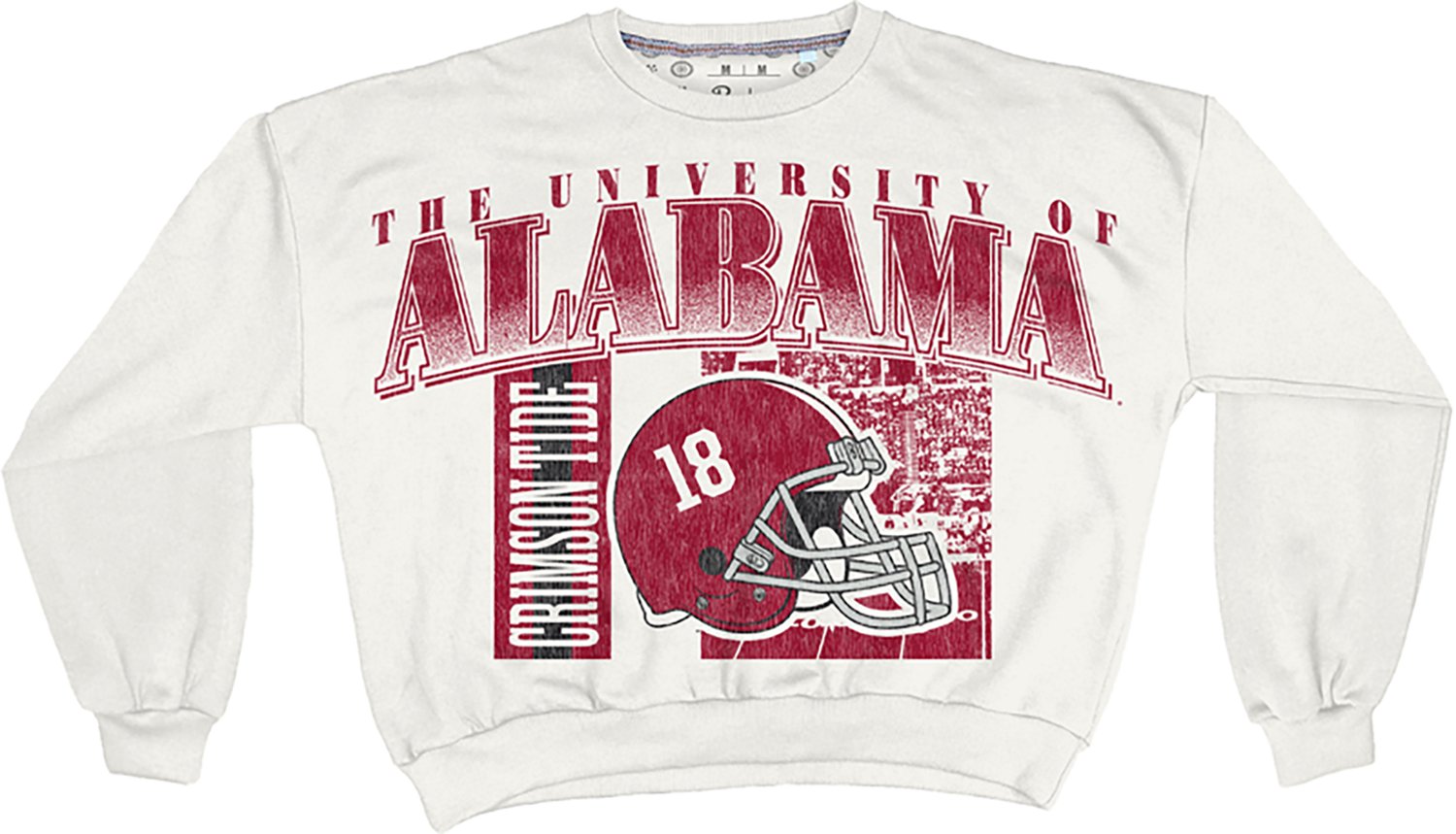 Pressbox Women's Alabama Zone 2 Sided Janise Oversize Crew Sweatshirt