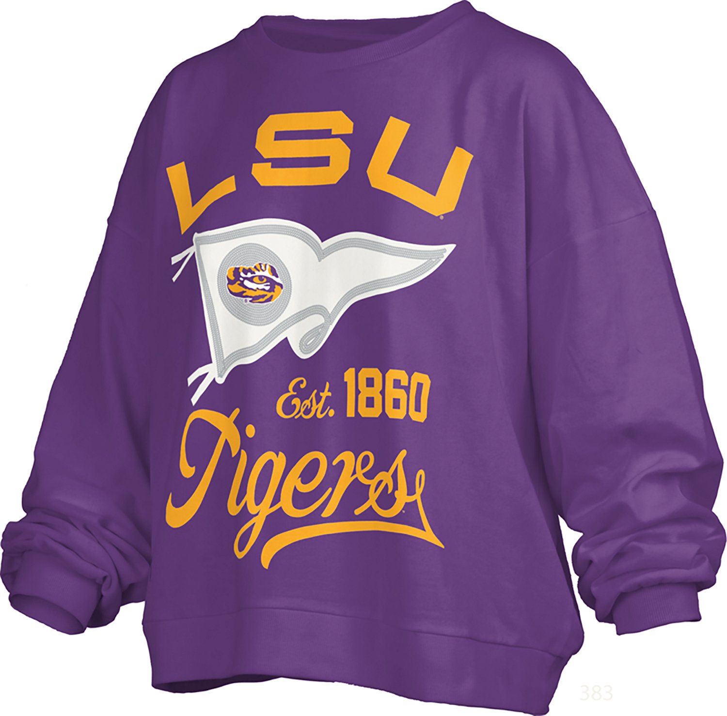 Pressbox Women's LSU Old Standard Puff Janise Oversize Crew Sweatshirt - view number 1