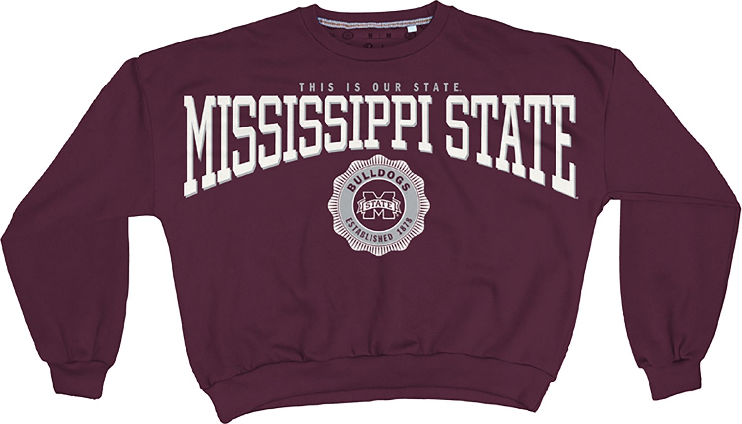 Pressbox Women's Mississippi State Parthenon Janise Oversize Crew Sweatshirt - view number 3