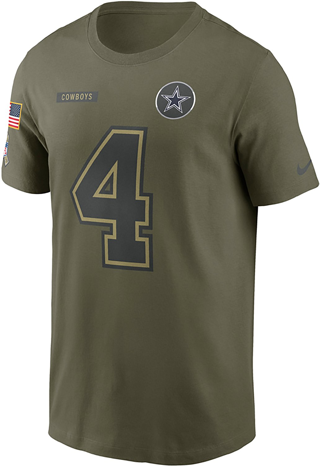 Nike Men's Dallas Cowboys Dak Prescott Salute To Service Player Name & Number Short Sleeve T-shirt