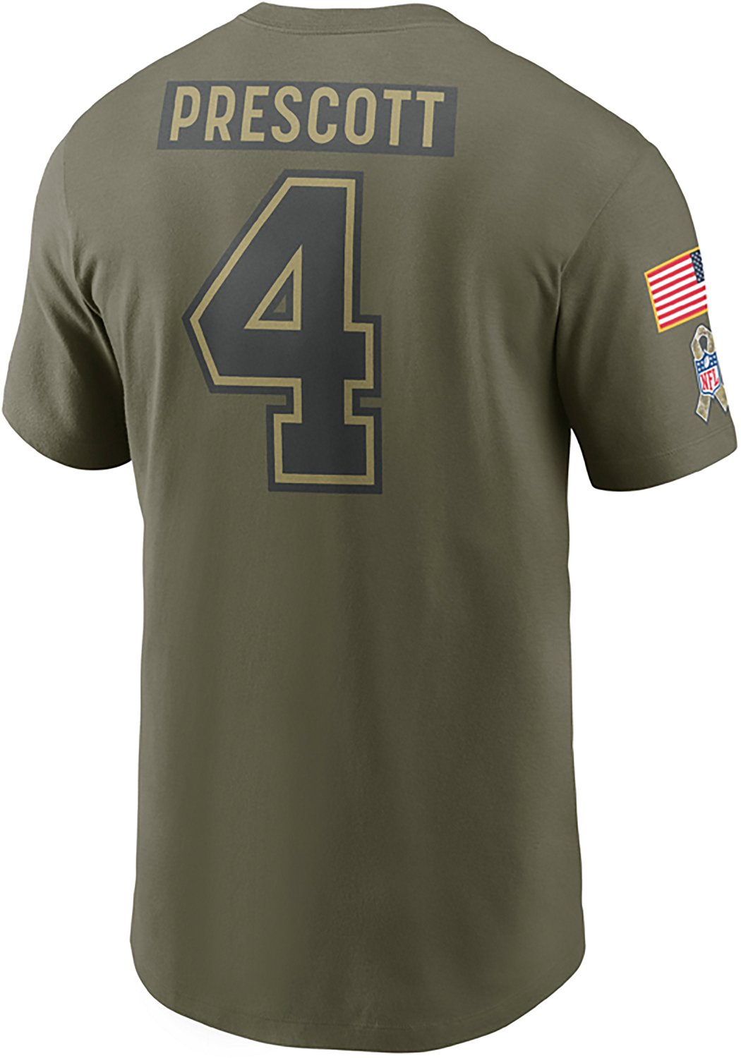 Nike Men's Dallas Cowboys Dak Prescott Salute To Service Player Name & Number Short Sleeve T-shirt