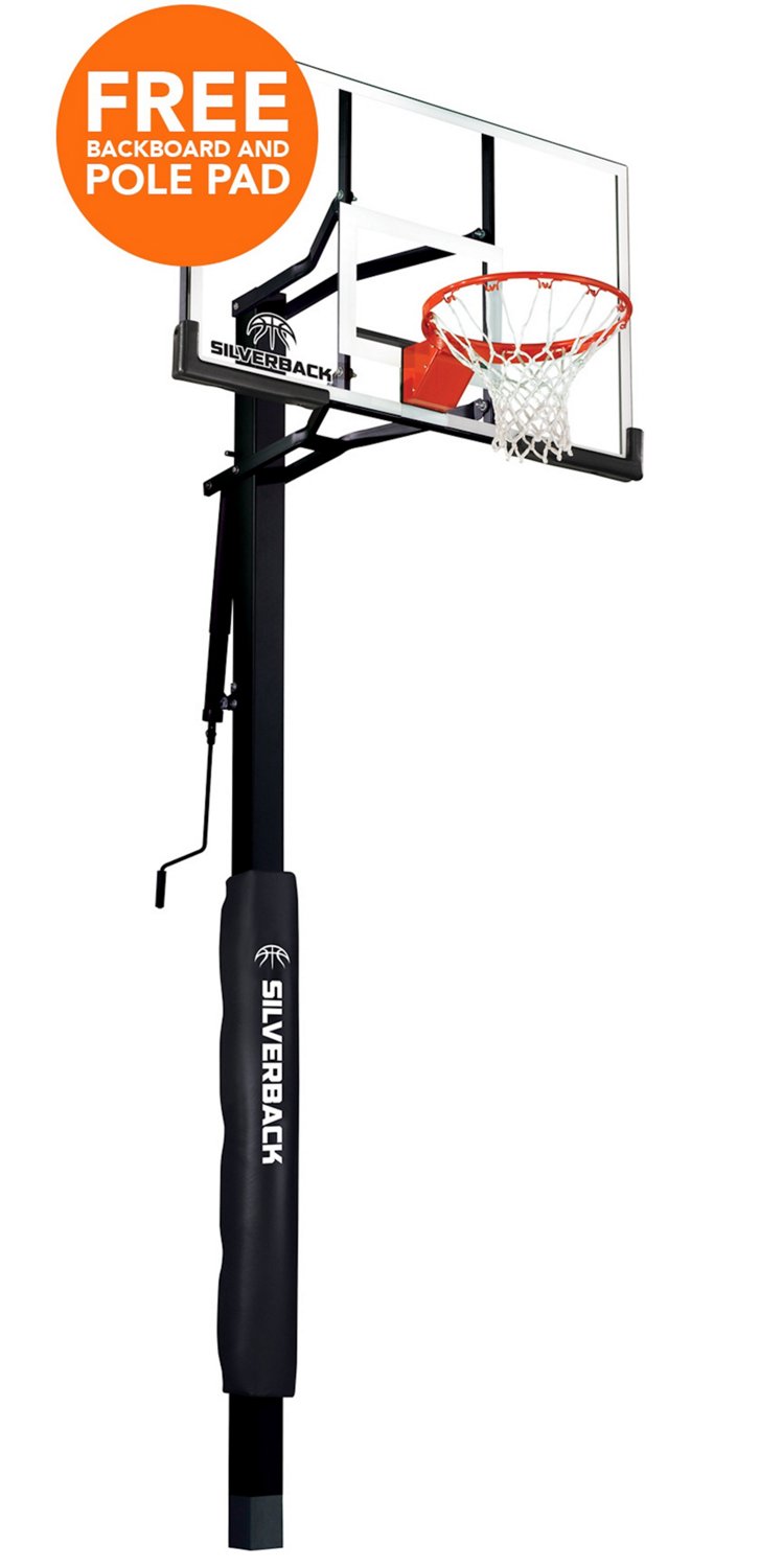 Silverback 54 in Inground Tempered-Glass Basketball Hoop - view number 2
