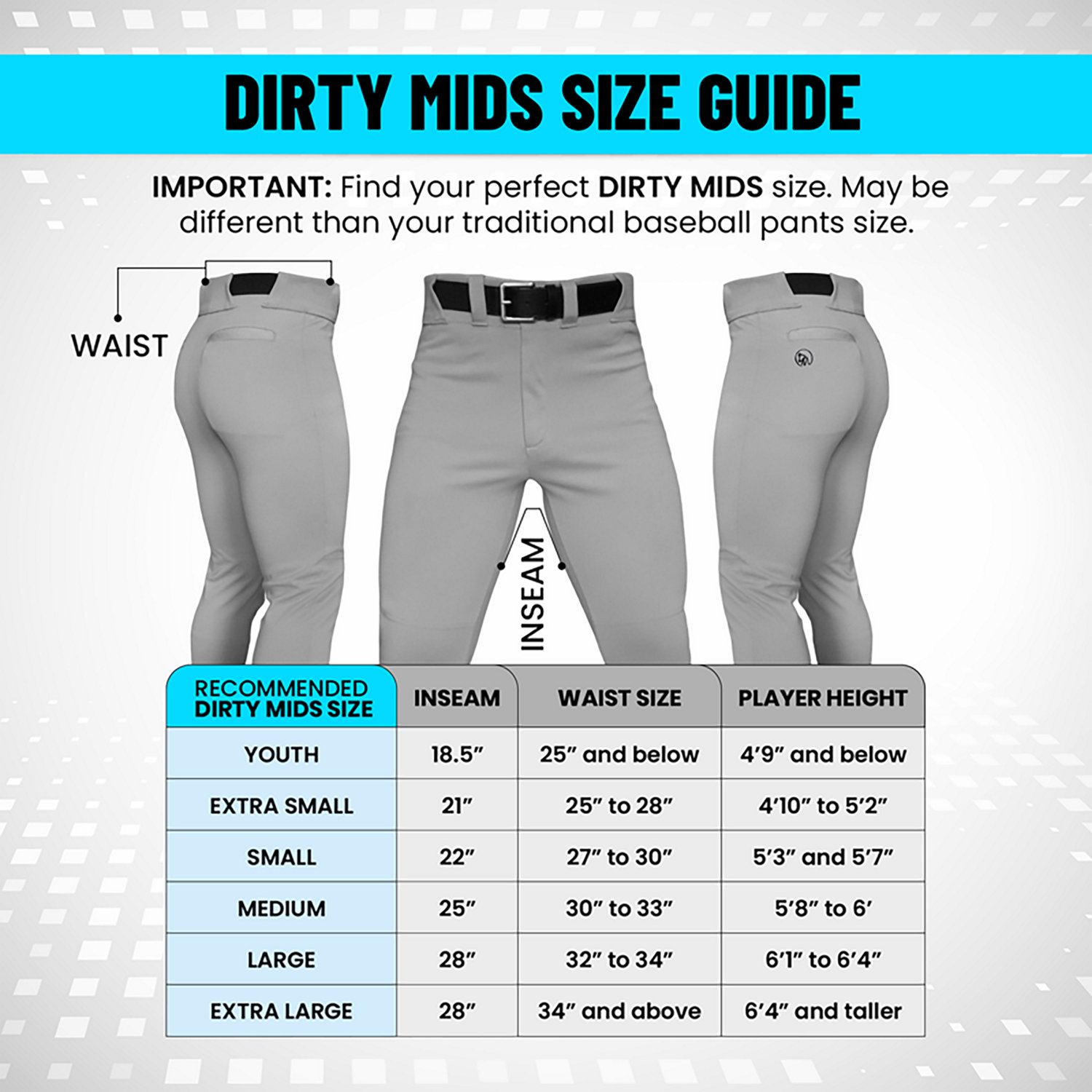 Dirty Mids Men's Essential Baseball Pants - view number 4