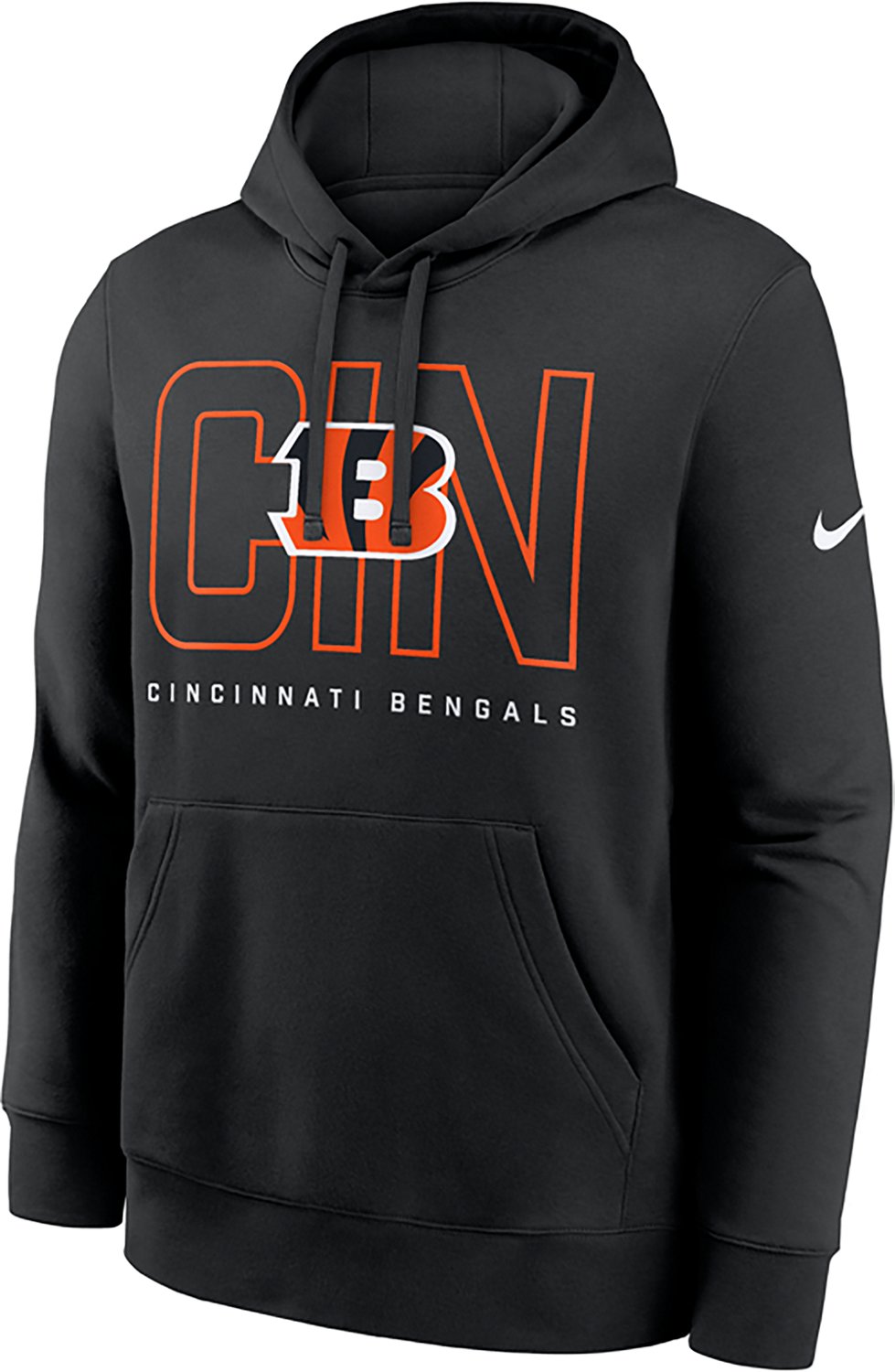 Nike Men's Bengals Club Long Sleeve Pullover Hoodie - view number 2