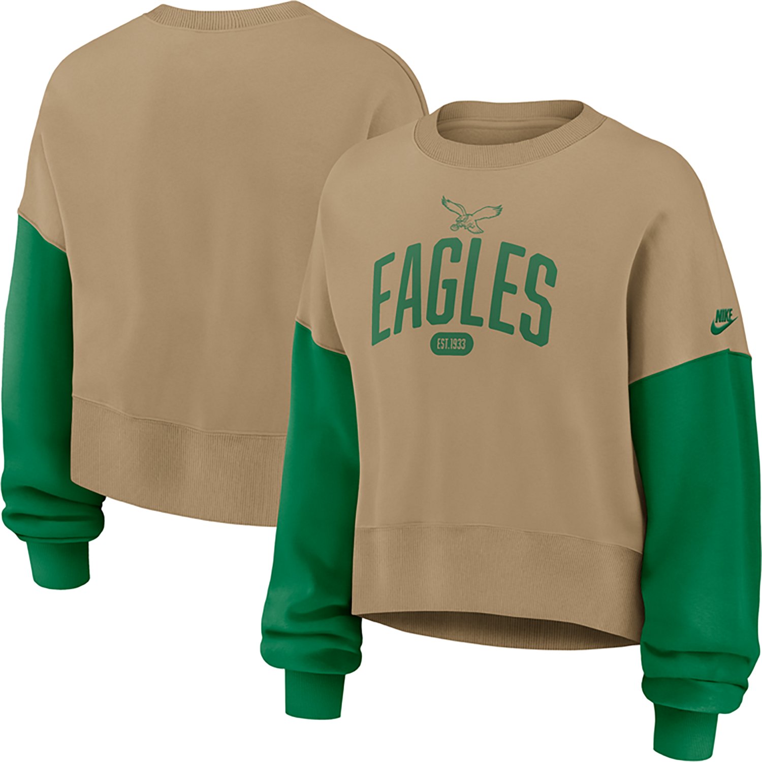Nike Women's Eagles Rewind Oversized Long Sleeve Crew Fleece
