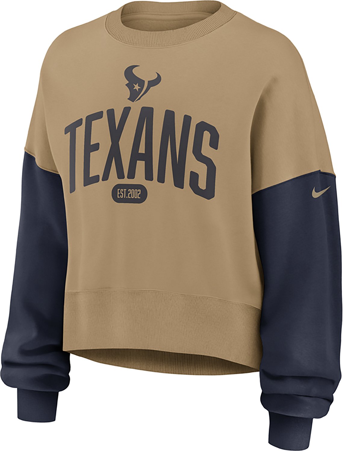 Nike Women's Texans Rewind Oversized Long Sleeve Crew Fleece - view number 2