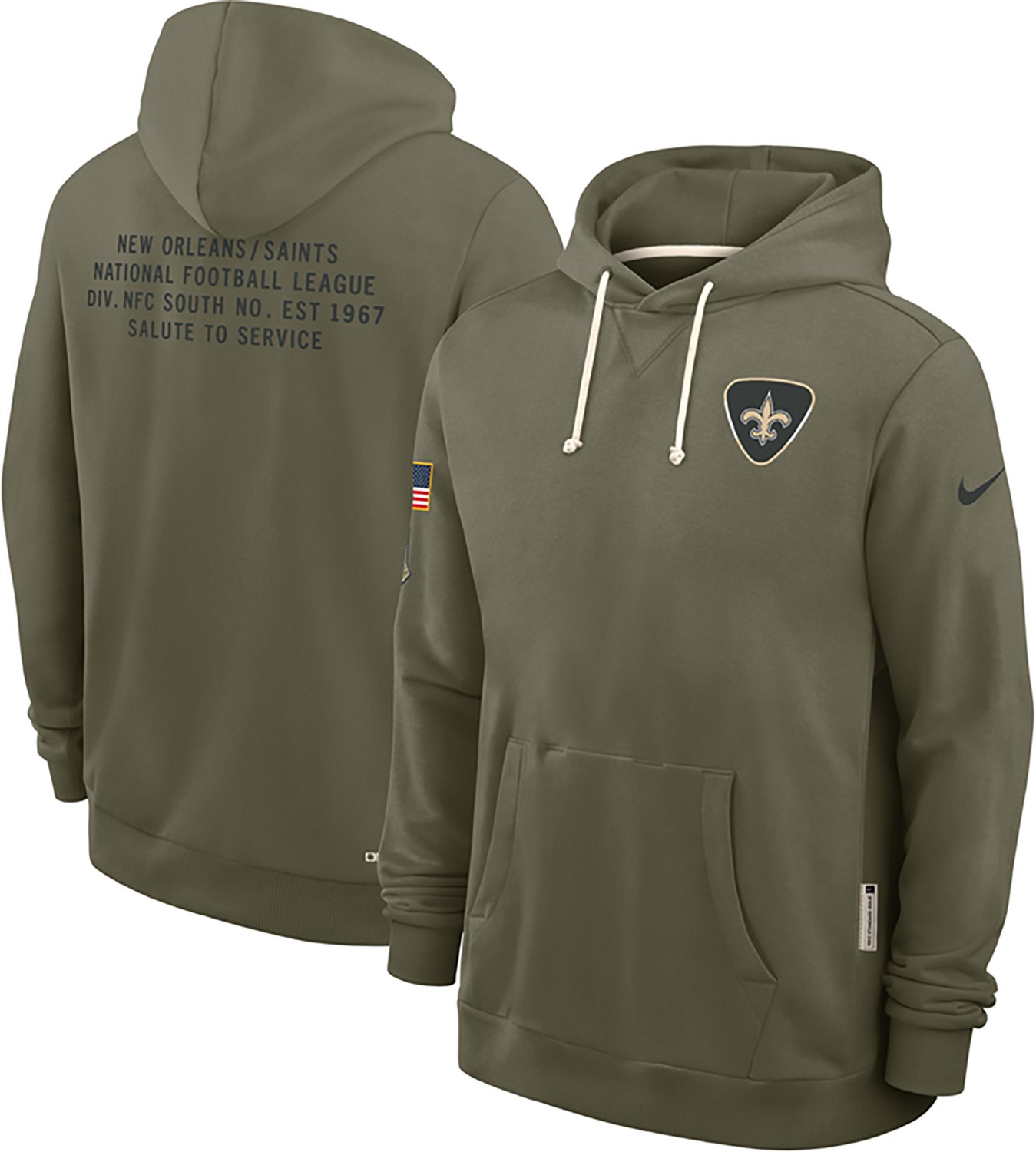 Nike Men's Saints Salute to Service Dri-FIT Sideline Long Sleeve Hoodie - view number 2