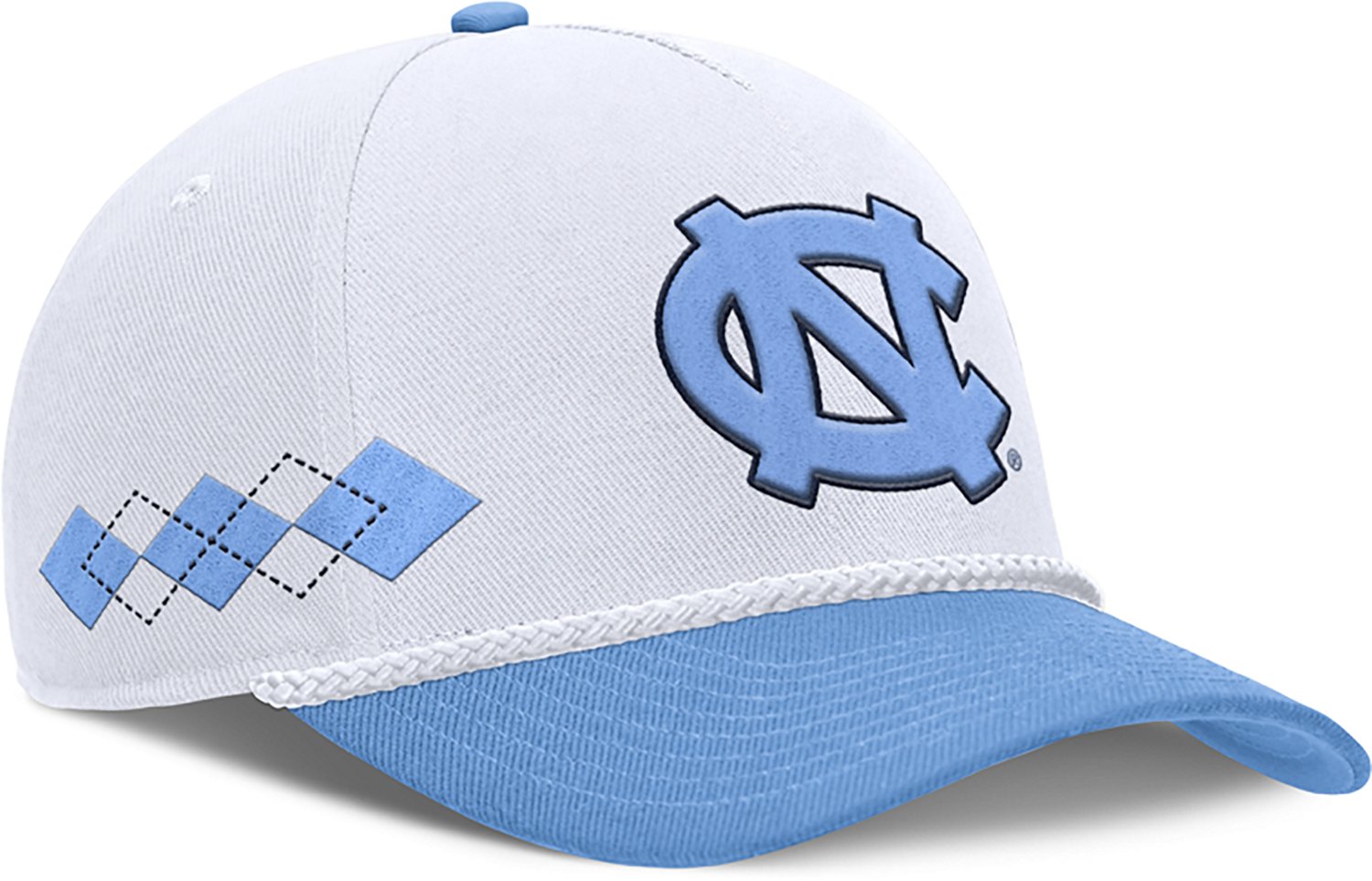 Jordan Men's UNC Argyle Structured Adjustable Rise Cap - view number 3