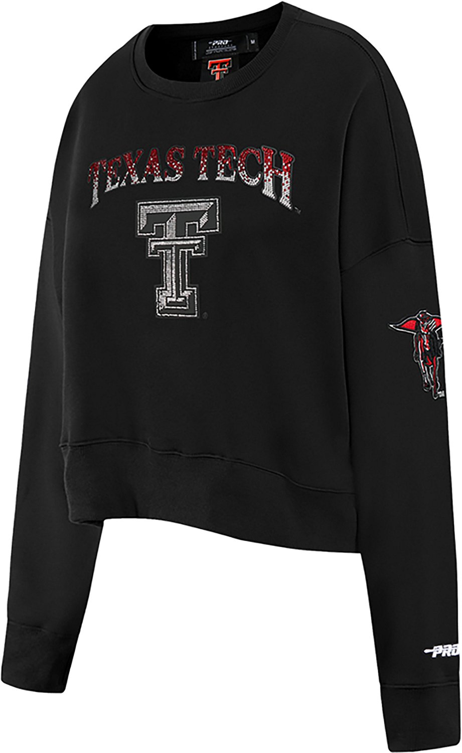Pro Standard Women's Texas Tech Jewels Fleece Crew Sweatshirt - view number 2