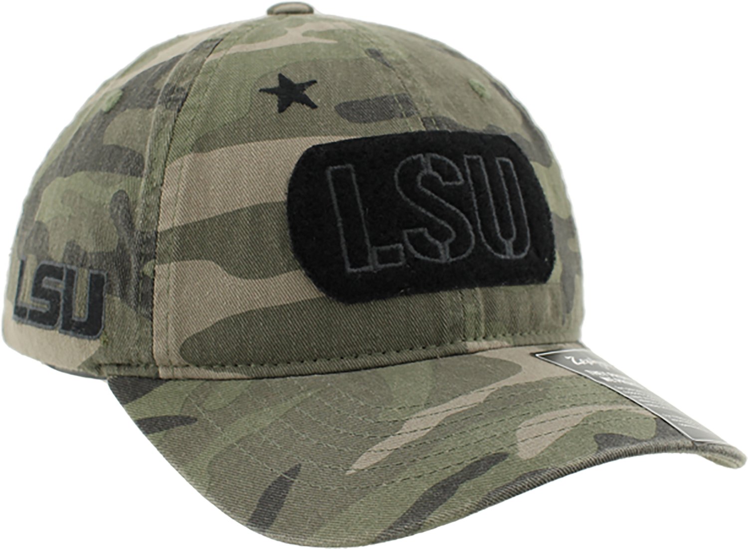 Zephyr Adults' Louisiana State University Tigers OHT Rank Maverick Relaxed Hat - view number 2