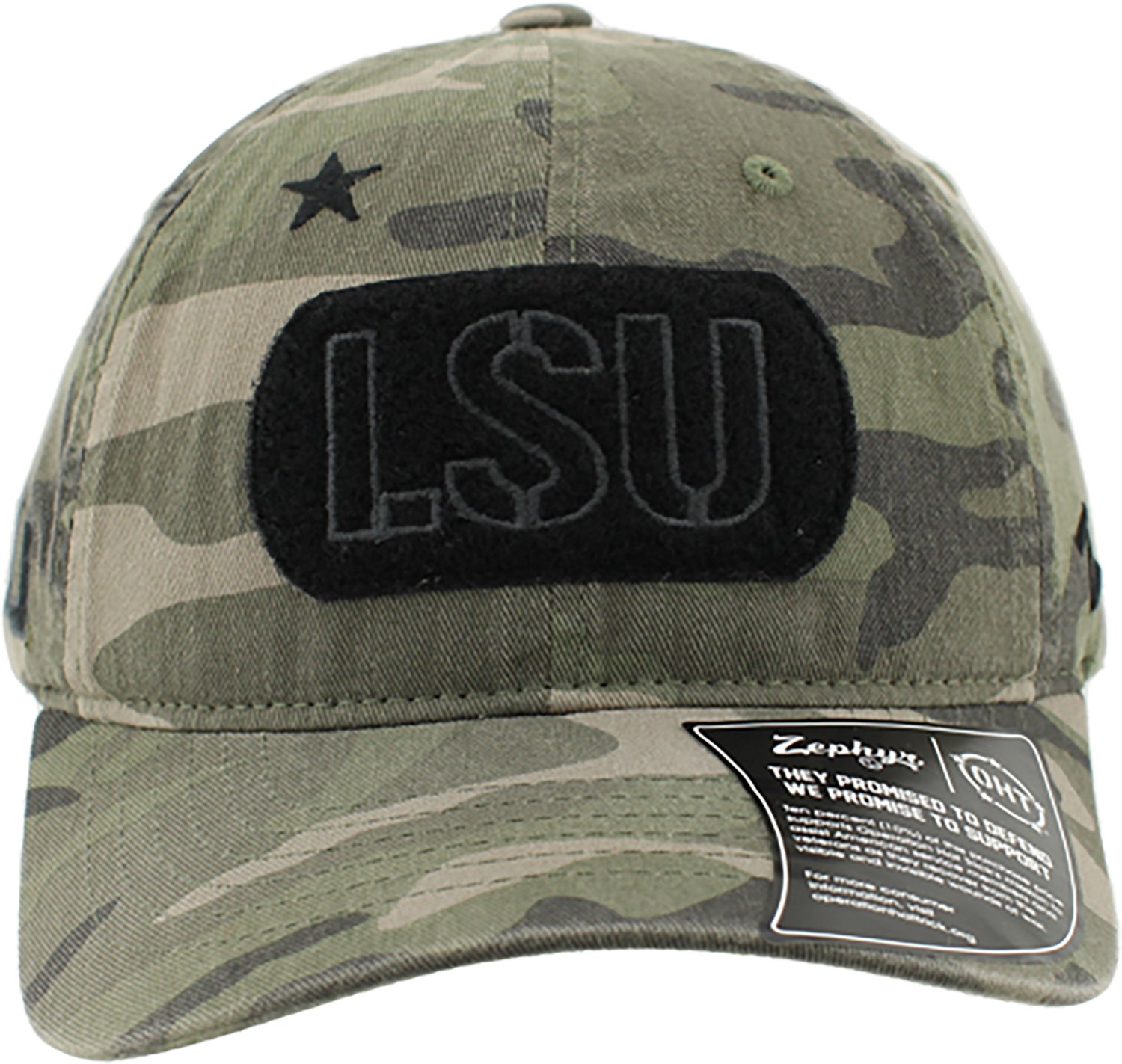Zephyr Adults' Louisiana State University Tigers OHT Rank Maverick Relaxed Hat - view number 6