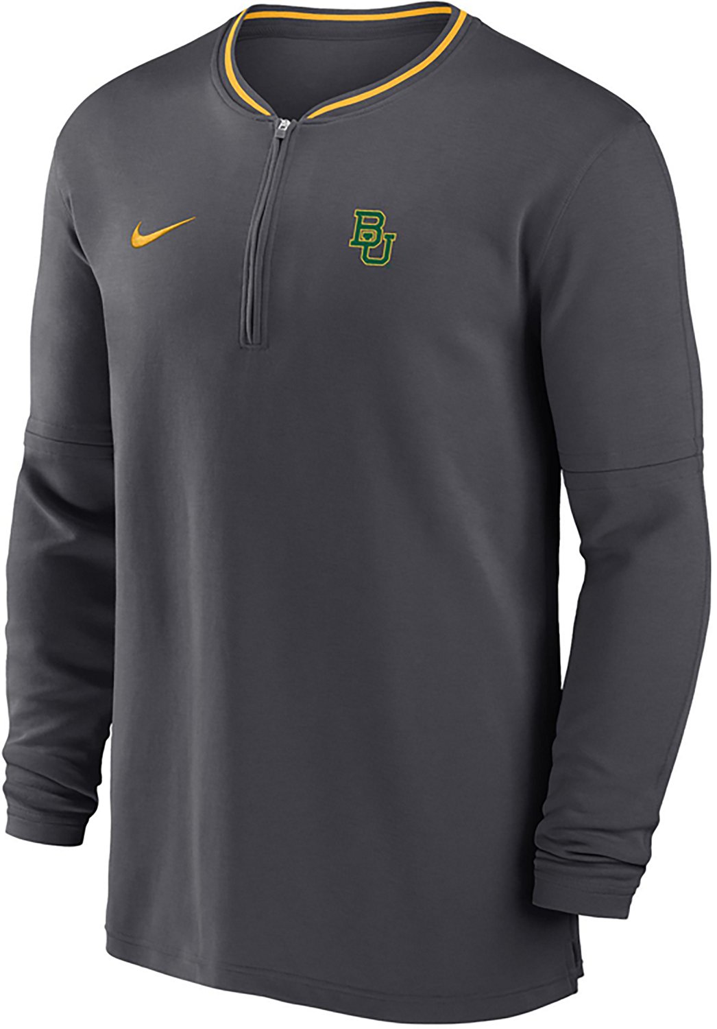 Nike Men's Baylor Bears Coaches Dri-FIT 1/2-Zip Long Sleeve Shirt