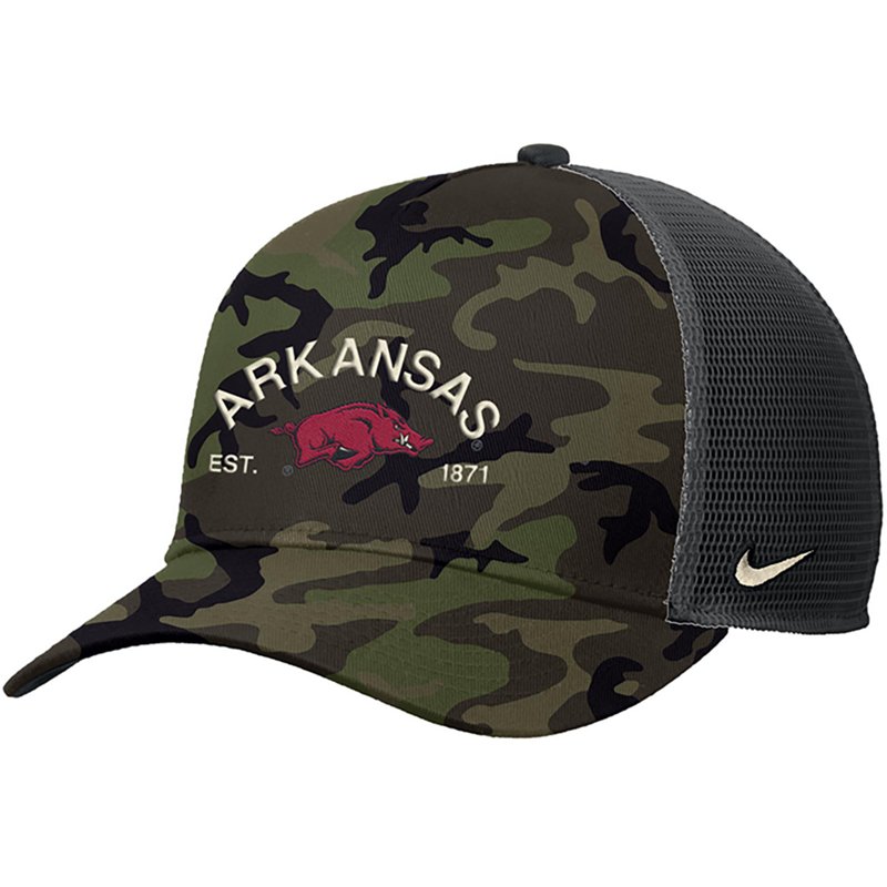 Nike Men's University of Arkansas Military Rise Trucker Cap