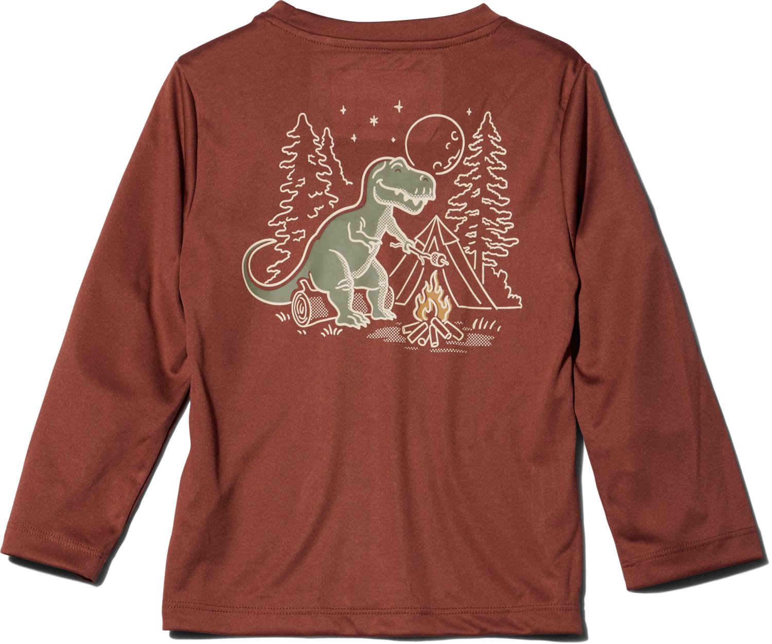 Magellan Outdoors Boys' Preschool T-Rex Camp GFX Fleece Long Sleeve Pocket Graphic T-Shirt - view number 1