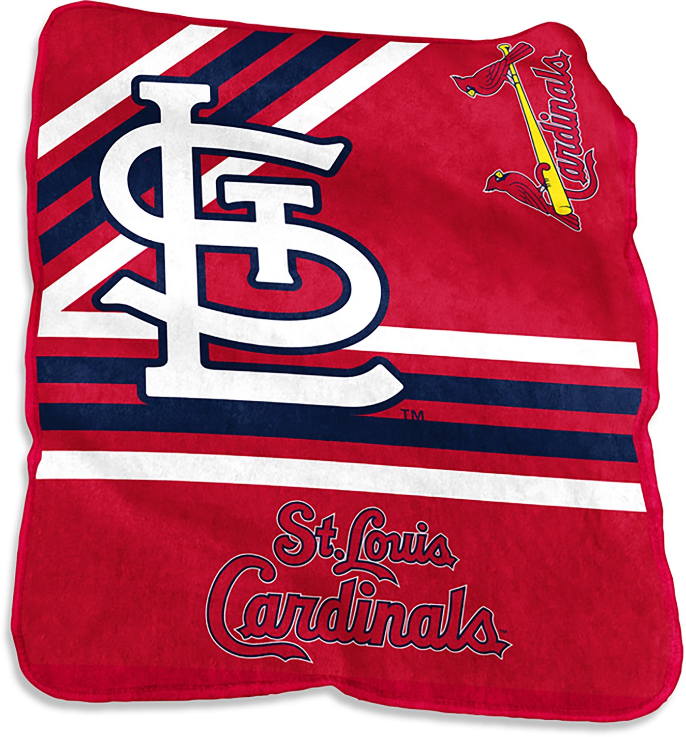 Logo Brands St. Louis Cardinals Gameday Raschel Throw Blanket