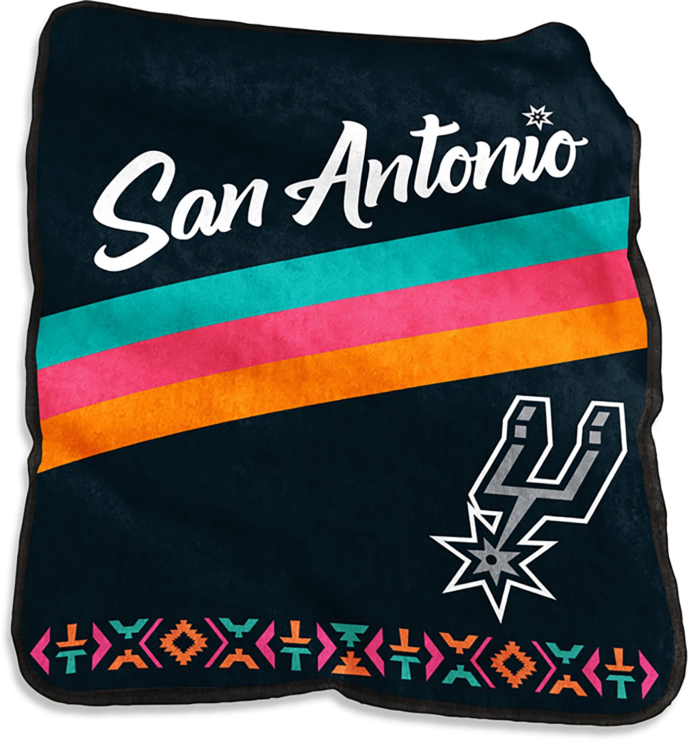 Logo Brands San Antonio Spurs Gameday Raschel Throw Blanket