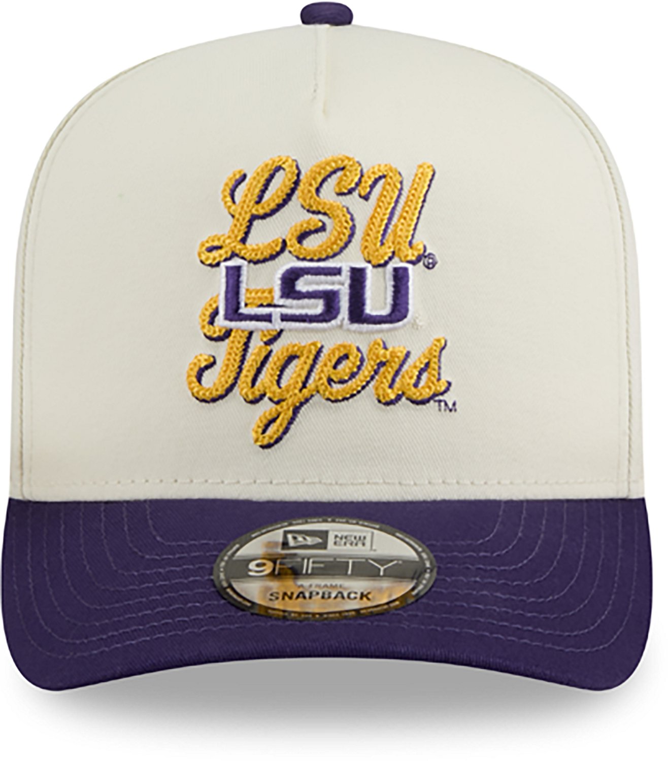 New Era Adults' Louisiana State University Chainstitch Snapback 9FIFTY A-Frame Cap - view number 2