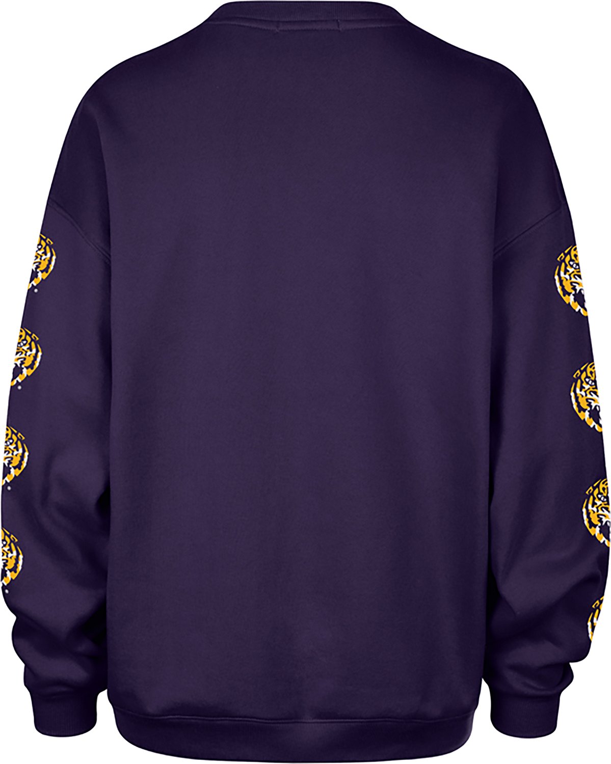 47 Brands Women's Louisiana State University Tigers Go Big Oversized Long Sleeve Crew Fleece - view number 4