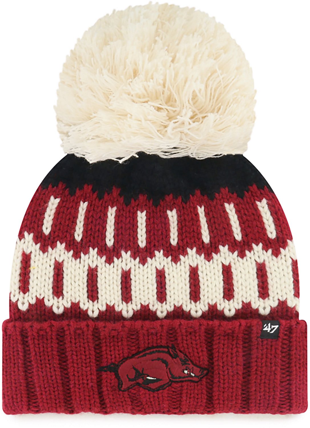 7 Brands Adults' University of Arkansas Razorbacks Felicity Cuff Knit Beanie