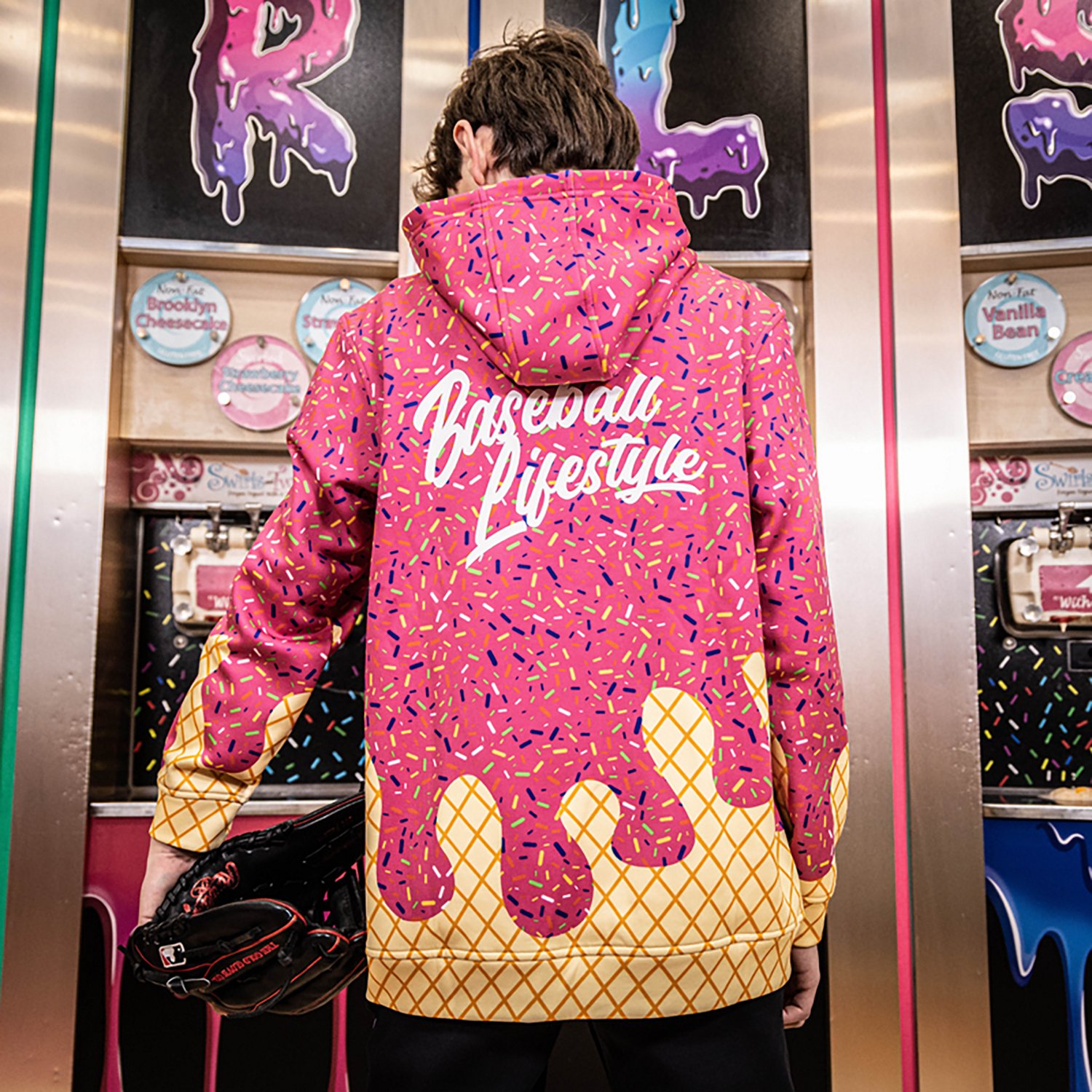 Baseball Lifestyle 101 Youth Ice Cream Hoodie