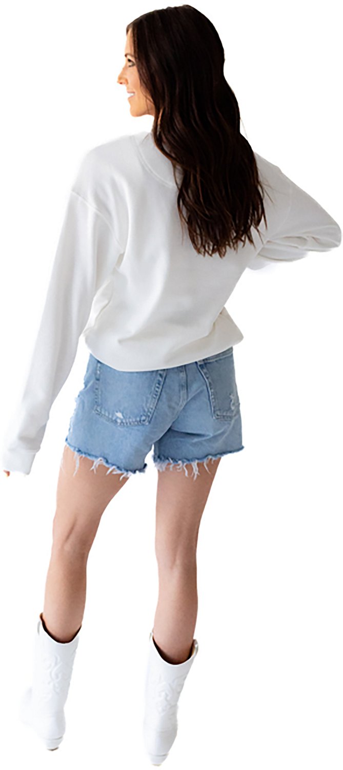 Gameday Social Women's LSU Mascot Chenille Comfort Crew Sweatshirt - view number 2