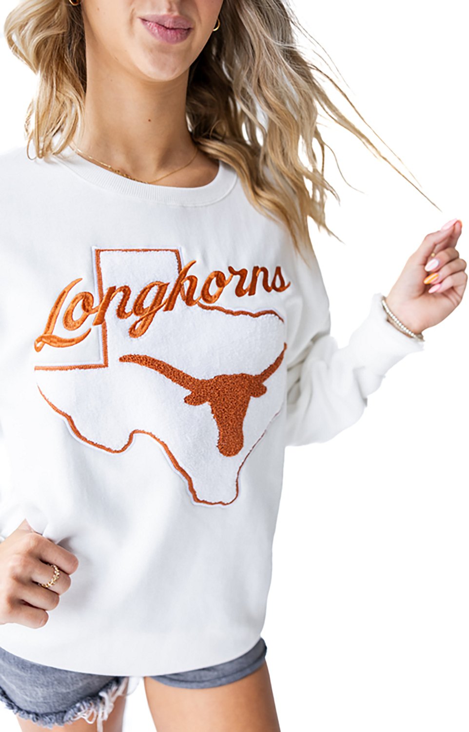 Gameday Social Women's Texas Mascot Chenille Comfort Crew Sweatshirt - view number 3
