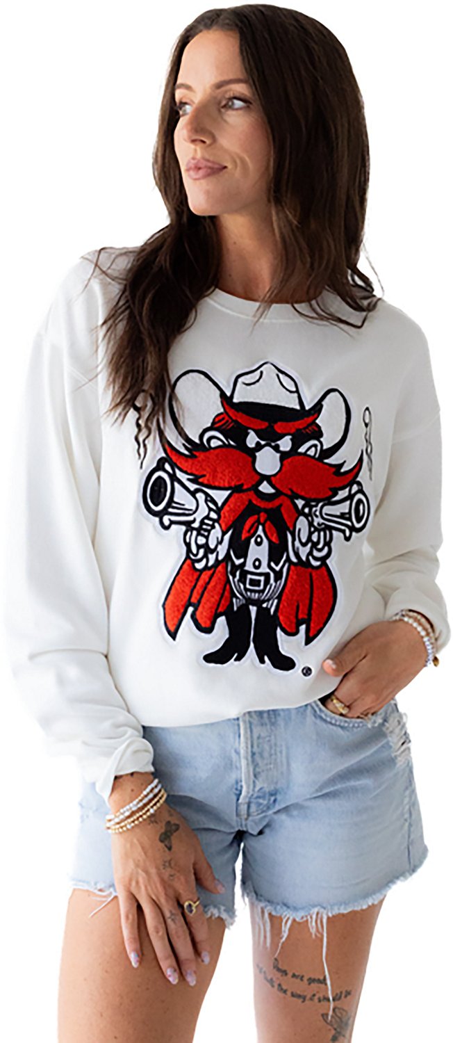 Gameday Social Women's Texas Tech Mascot Chenille Comfort Crew Sweatshirt - view number 1