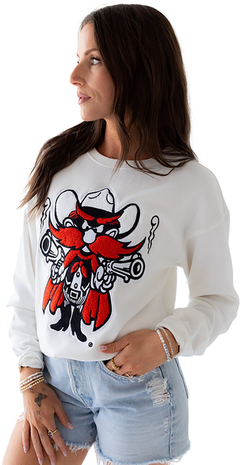 Gameday Social Women's Texas Tech Mascot Chenille Comfort Crew Sweatshirt - view number 3