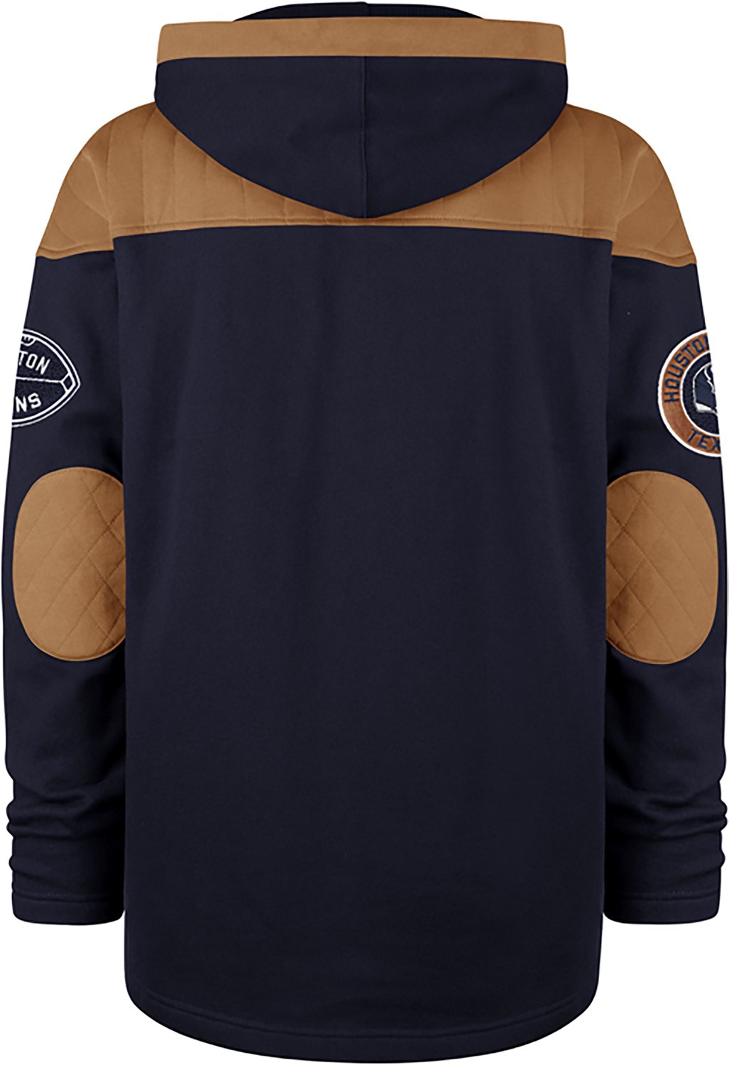 47 Brands Men's Houston Texans Flannagan Wingback Lacer Long Sleeve Hoodie - view number 2