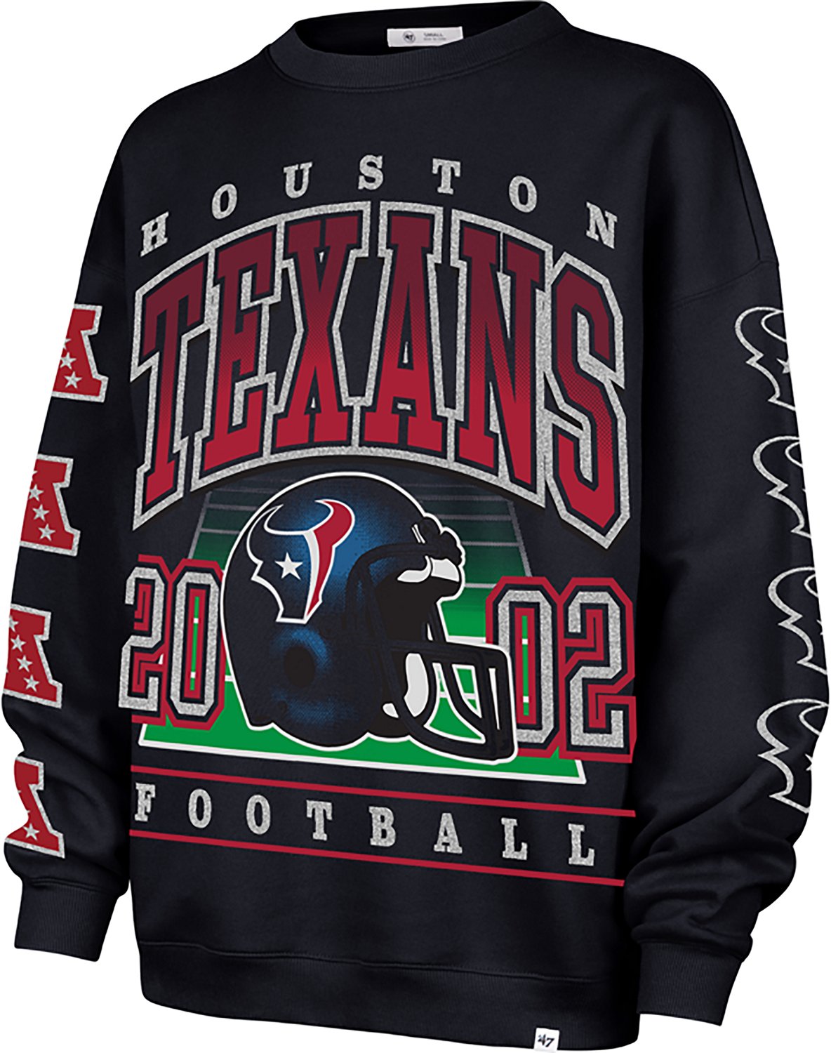 '47 Women's Houston Texans Go Big Oversized Crew Sweatshirt