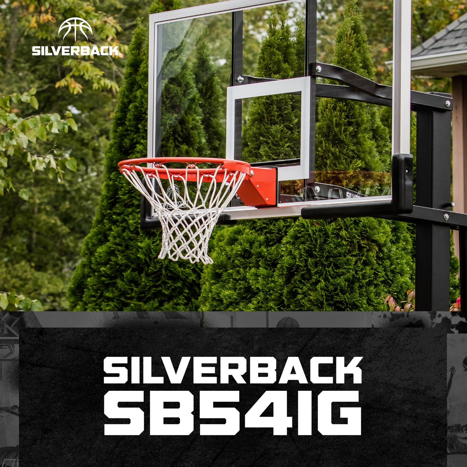 Silverback 54 in Inground Tempered-Glass Basketball Hoop - view number 3