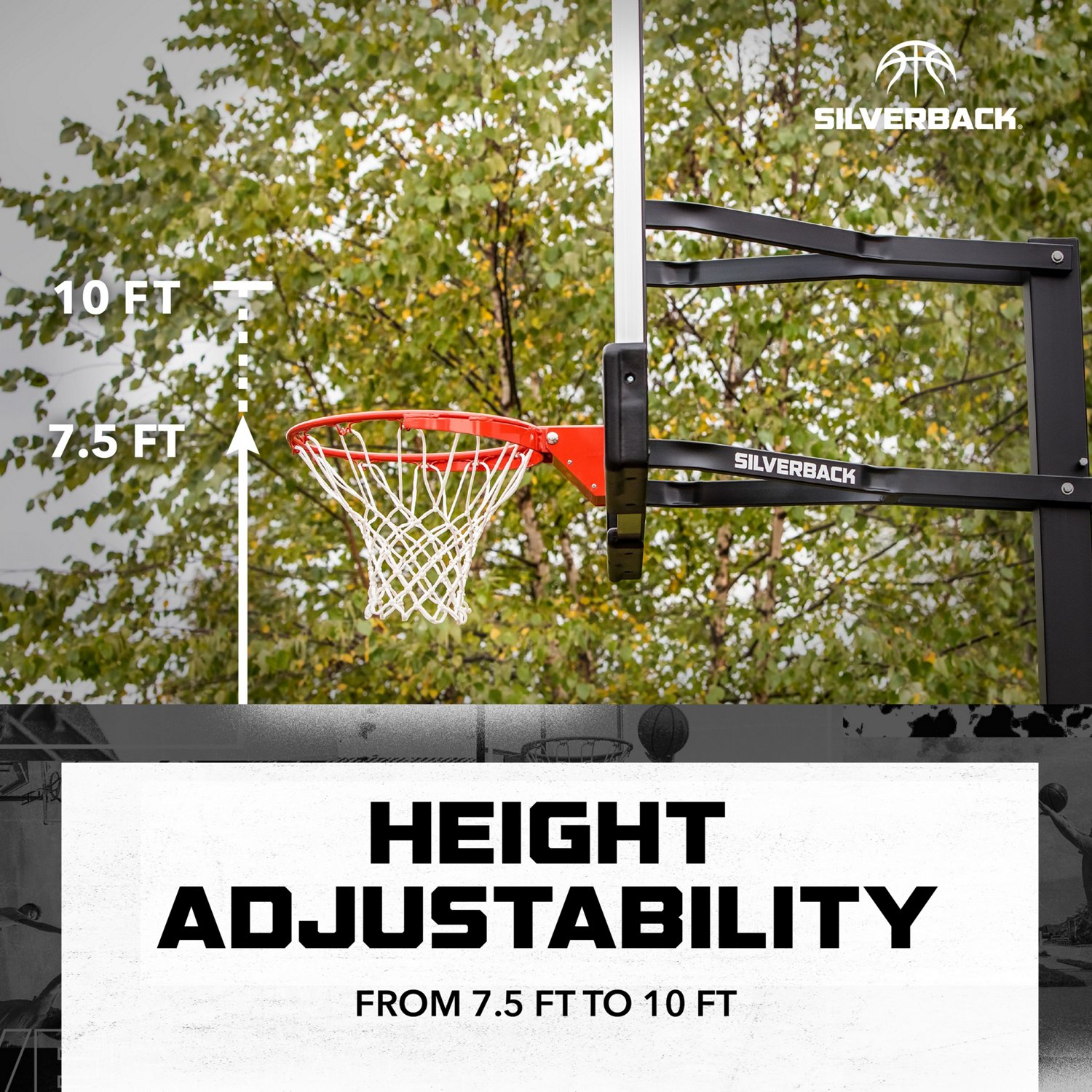 Silverback 54 in Inground Tempered-Glass Basketball Hoop - view number 6