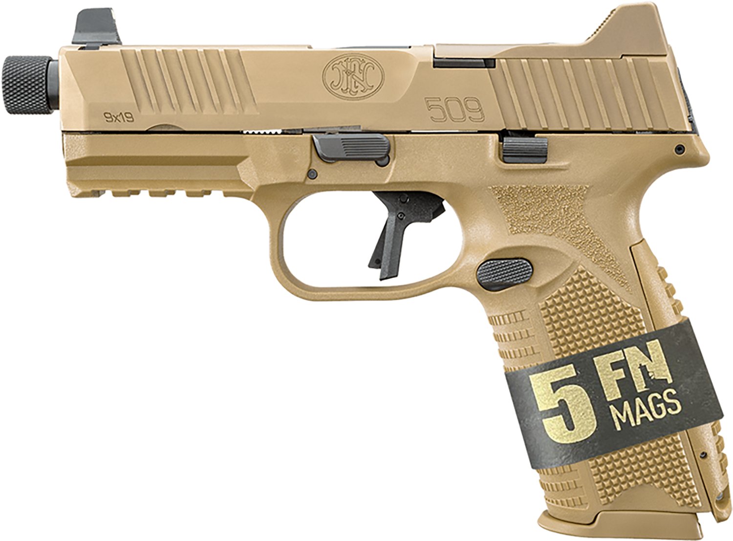 FN FN 509 Tactical 9mm Semiautomatic Flat Dark Earth Polymer Frame Pistol