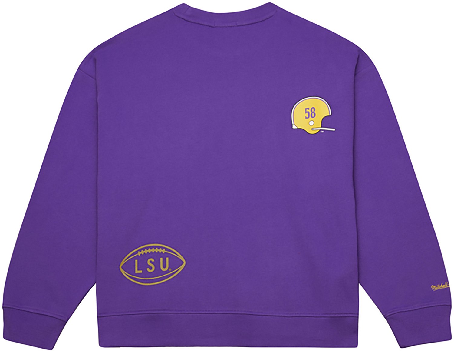 Mitchell & Ness Women's LSU Tigers 4 Hit Long Sleeve Crewneck T-shirt - view number 4