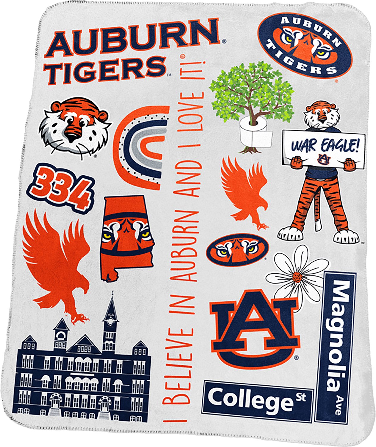 LOGO Auburn Deluxe Native Fleece 50x60 - view number 1